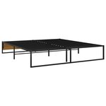 vidaXL Cadre de lit Noir Métal 200x200 cm
