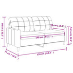 vidaXL Canapé à 2 places Gris clair 140 cm Tissu