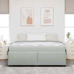 vidaXL Cadre de lit avec matelas Gris clair 180 x 200 cm Velours