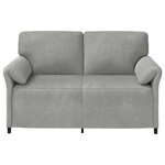 vidaXL Sofa 2 places Gris clair 158 x 83 x 95 cm Velours