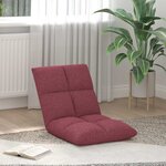 vidaXL Fauteuil de sol ajustable Bordeaux Tissu
