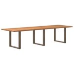 vidaXL Table à manger marron clair bois de chêne massif rectangulaire