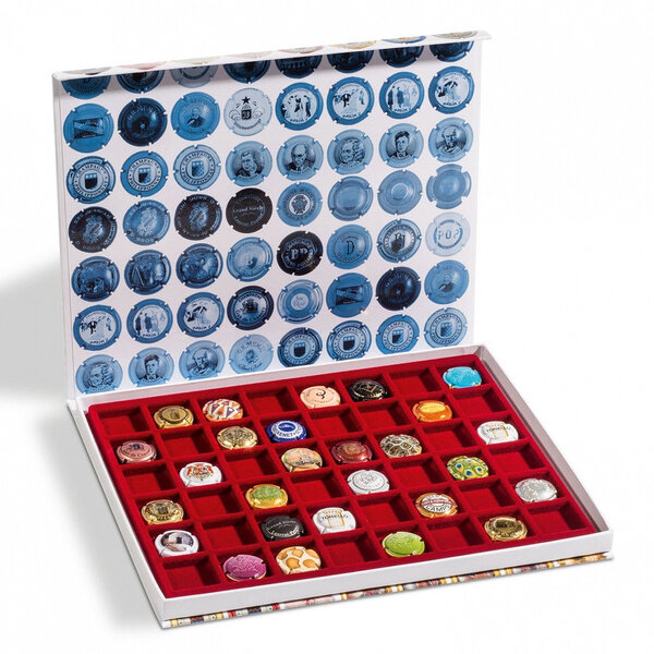 Coffret carton pour 48 plaques de muselet de champagne