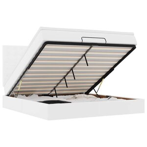 VidaXL Cadre de lit ottoman avec matelas blanc 160x200 cm similicuir