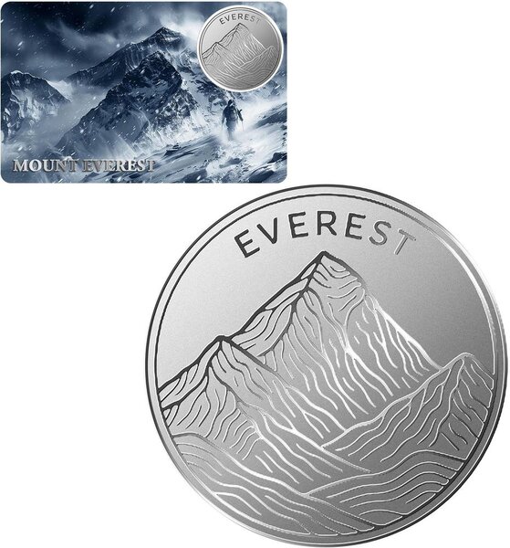Pièce de monnaie en Argent 1 Dollar g 3.11 (1/10 oz) Millésime 2026 MOUNT EVEREST 1/10 (PRÉCOMMANDE)