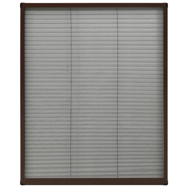 vidaXL Moustiquaire plissée pour fenêtre Aluminium Marron 60x80 cm