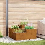 vidaXL Cache-pot de jardin Rouillé 100 x 100 x 48 cm