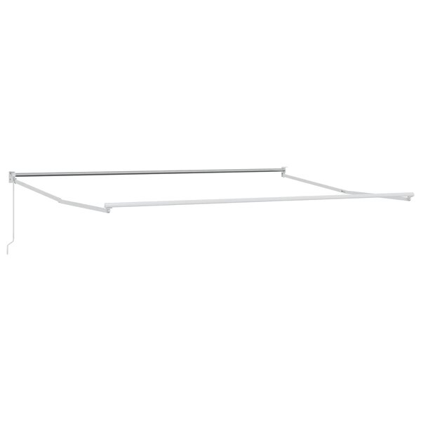vidaXL Cadre de store rétractable manuel Blanc 4 x 2 m Aluminium