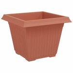 vidaXL Pot de Fleurs Carré 6 pc Rouge brique 43 x 43 x 33 5 cm