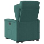 vidaXL Fauteuil inclinable de massage Vert foncé Tissu