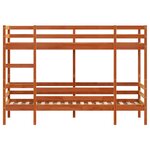 vidaXL Lit superposé cire marron 80x200 cm bois de pin massif