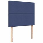 vidaXL Sommier à lattes de lit matelas et LED bleu 120x190 cm tissu
