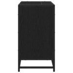 vidaXL Cabinet de salle de bain avec porte Chêne noir 65 x 33 x 60 cm