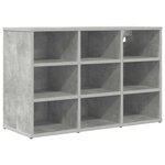 vidaXL Cabinet à chaussures avec étagère Gris béton 77 5 x 30 x 51 cm