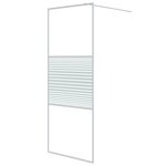 vidaXL Paroi de douche Blanc 80x195 cm Verre ESG transparent