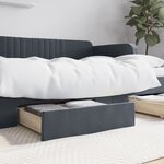 vidaXL Tiroirs de rangement dessous de lit 2 Pièces gris foncé
