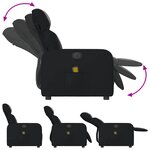 vidaXL Fauteuil de massage inclinable électrique noir similicuir