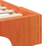 vidaXL Cadre de lit surélevé avec stockage Marron Bois massif en pin