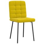 vidaXL Chaises à manger lot de 2 Jaune Velours