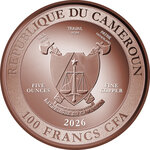 Monnaie LUNAR ON LUNAR 5 Oz Cuivre 100 Francs Cameroon 2026 (PRÉCOMMANDE)