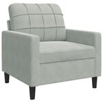 vidaXL Ensemble de canapés 3 Pièces avec coussins Gris clair Velours