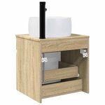 vidaXL Meuble de lavabo mural Chêne Sonoma 49 x 44 5 x 66 cm