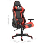 vidaXL Chaise de jeu pivotante Rouge PVC