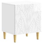 vidaXL Table de chevet Blanc brillant 43 x 34 5 x 50 cm