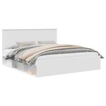 vidaXL Cadre de lit Blanc 180 x 200 cm Bois de pin massif