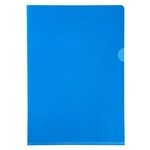 Sachet De 10 Pochettes Coin Pvc Lisse Haute Résistance 13/100e - A4 - Bleu - X 10 - Exacompta