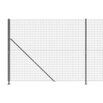 vidaXL Clôture en treillis métallique avec bride anthracite 1 4x25 m