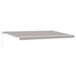 Auvent rétractable manuel vidaXL Gris 500x300 cm