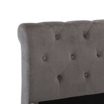 vidaXL Cadre de lit sans matelas gris velours 160x200 cm