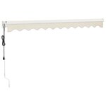 vidaXL Auvent rétractable automatique crème 3x2 5 m