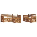 vidaXL Ensemble de canapés d'extérieur 6 pc Naturel
