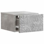 vidaXL Cabinet de chevet mural Gris béton 49 x 34 5 x 20 cm