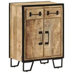 vidaXL Buffet et 2 tiroirs 53x31x72 cm bois massif de manguier et fer