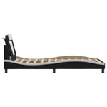 vidaXL Cadre de lit Viana avec LED sans matelas noir et blanc 100x200 cm