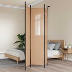 vidaXL Paravent à 3 panneaux Beige 150 x 220 cm Tissu