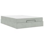 vidaXL Cadre de lit avec matelas avec matelas 2 Pièces Gris clair Velours