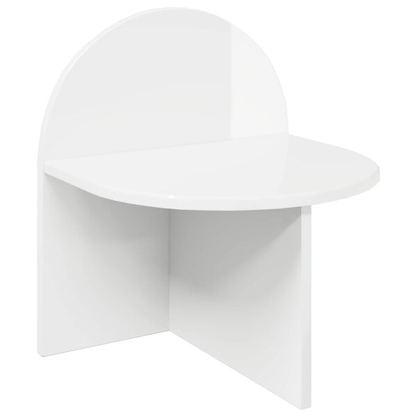 vidaXL Table de chevet Blanc brillant 40 x 35 5 x 45 5 cm