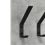 vidaXL Porte-manteau mural avec stockage Gris béton 20 x 1.5 x 100 cm