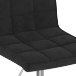 vidaXL Chaises pivotantes à manger lot de 4 noir velours
