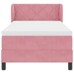 vidaXL Lit à ressorts avec matelas Rose 100 x 200 cm Velours