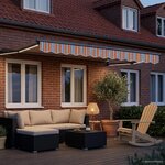 vidaXL Store rétractable manuel avec LEDs 3 x 2 5 m