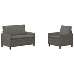 vidaXL Ensemble de Canapés 2 Pièces Gris clair Tissu