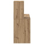 vidaXL Bureau chêne artisanal 102 x 50 x 124 cm Bois d'ingénierie