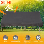 Store banne manuel rétractable 2L x 1 5l x 1 7-2 8H m inclinaison réglable installation rapide métal alu polyester gris