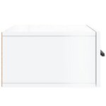 vidaXL Table de chevet murale blanc brillant 35x35x20 cm