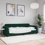 vidaXL Lit de repos sans matelas vert foncé 80x200 cm velours